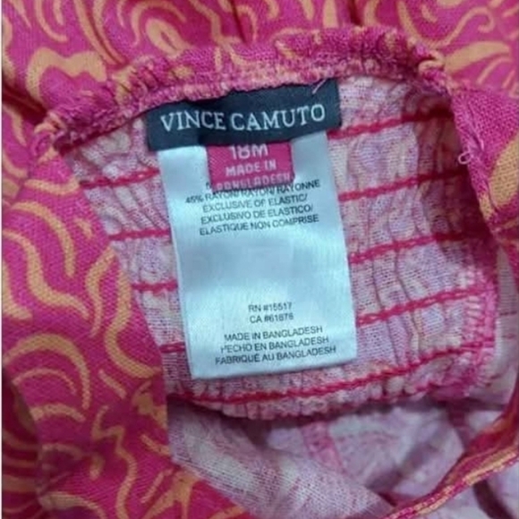 NWT Girls Vince Camuto Pink Pai Romper 18M - Picture 3 of 3